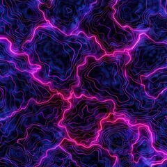 Poster - Abstract Representation of Negative Energy Density in Vibrant Colors and Patterns