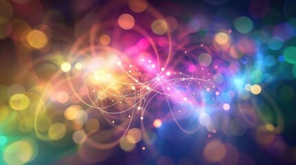 Poster - Artistic Representation of Grand Unified Theory Concept in Vibrant Colors and Light