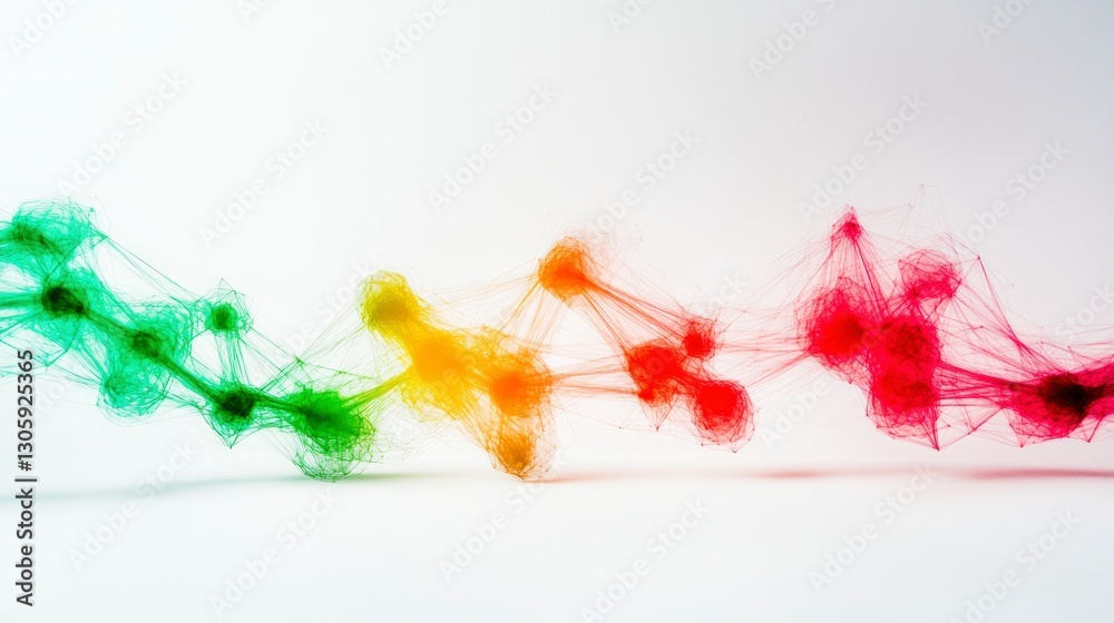 Abstract Network Connection Global Digital Technology AI Data Flow ...