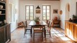 © Timeless Touch - Mediterranean-inspired heritage room with terracotta flooring, rustic wooden furniture, vintage ceramic accents, and natural light to evoke a traditional feel
