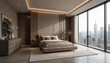 © GIFTE - Modern bedroom design high rise apartment interior photography urban view minimalist concept