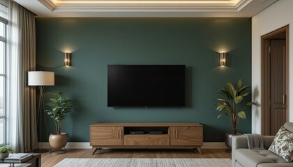  Living room decor modern home interior design cozy atmosphere wide angle aesthetic appeal