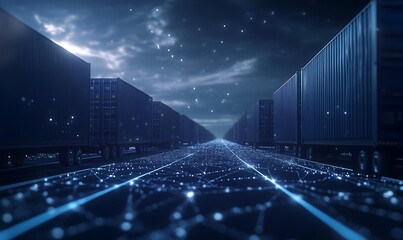 Aufkleber - ahmadwahyuutomo776@gmail.com A visual representation of global logistics and supply chain concepts.