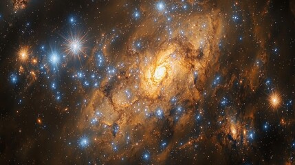 Wall Mural - spiral galaxy in deep space