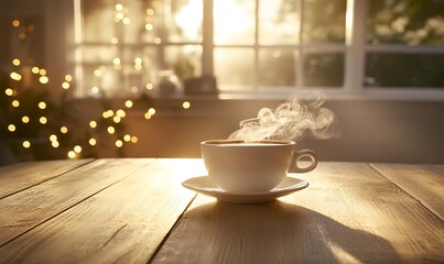 Poster - ahmadwahyuutomo776@gmail.com A beautiful image capturing golden hour light streaming through a window, perfect for artistic and serene atmospheres.