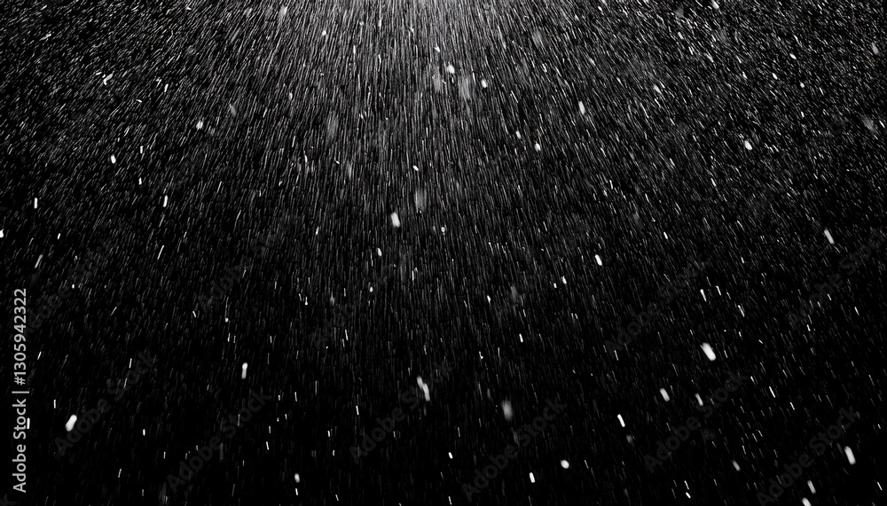 Falling raindrops footage animation in slow motion on black background ...