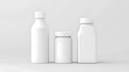 Leinwandbilder - 3D Rendering of a Modern Recyclable Carton Bottle with Matte White Finish and Minimalist Cap Design  This Image Showcases a Clean Simple and Sustainable Packaging Solution for Various Products