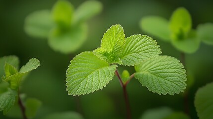 Aufkleber - Captivating interplay of light and shadow highlighting the intricate textures and vibrant hues of lush verdant plant leaves in a natural serene setting