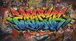 © 1- IPutuToya - Urban Canvas: A vibrant and dynamic graffiti art piece explodes with color and energy, showcasing intricate designs and expressive lettering against a textured wall