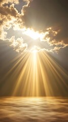 Poster - Mystical and ethereal image depicting the divine Brahma the creator deity of Hinduism surrounded by a golden aura of radiant light