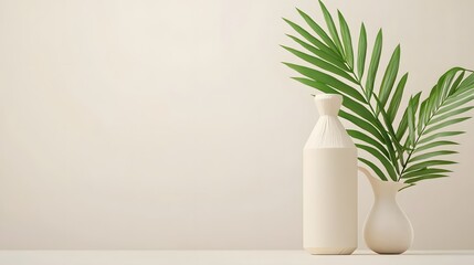 Aufkleber - photo of a recycled paper carton bottle with a minimalist and clean design emphasizing the concept of sustainability and eco friendly packaging solutions