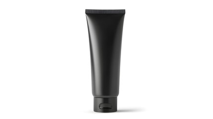 Aufkleber - photograph of a glossy black lotion tube with a smooth seamless texture and no visible branding or labeling  The product is shot against a clean white background