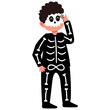 © Denu - Halloween Kids Character with Cartoon Design. Vector Illustration.