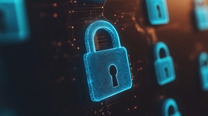 Poster - Simple yet effective padlock isolated on a clean background highlighting the importance of security and protection measures