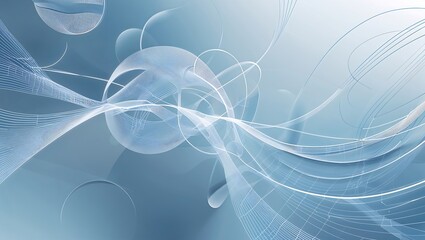 Poster - geometric background featuring intricate, interconnected circles and curved lines in a mesmerizing dance