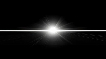 Poster - A bright white light source in the middle, radiating outwards against a dark background, with space for business content.