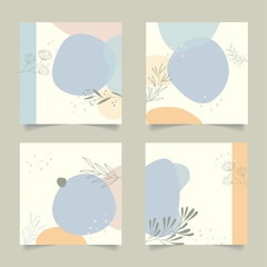 Wall Mural - set of abstract templates.vector design templates in simple modern style with copy space for text, g