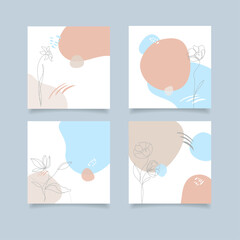 Wall Mural - set of abstract templates.vector design templates in simple modern style with copy space for text, g