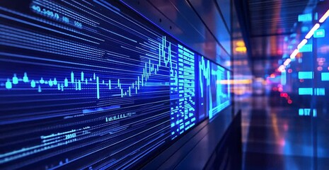Poster - Abstract Data Visualization with Dynamic Lines and Bright Colors
