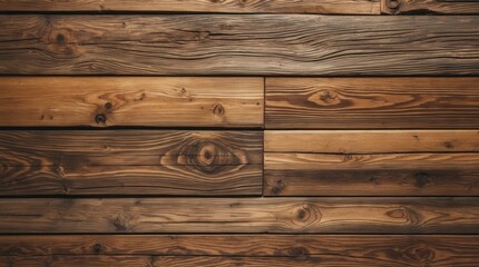 Poster - Seamless rustic wood wall texture for background design and interior decor applications. Natural wooden planks with varied grain patterns.