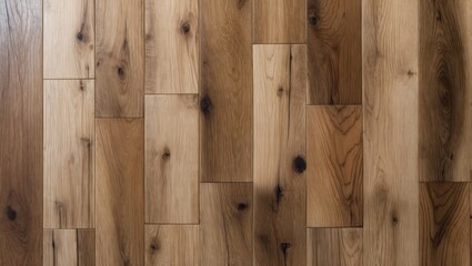 Poster - Natural wooden flooring texture showcasing varied grains and shades isolated on a white background for home design and renovation concepts.