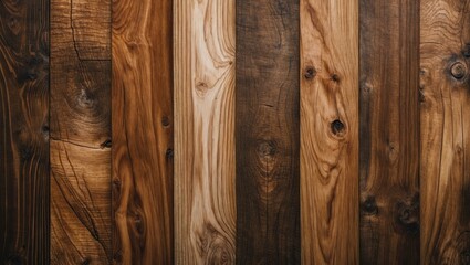 Poster - Natural Wood Veneer Texture with Varied Grain Patterns and Rich Brown Tones for Design Backgrounds and Creative Projects