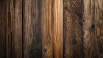 Poster - Textured wooden planks showcasing a mix of warm and dark tones for rustic and contemporary design backgrounds