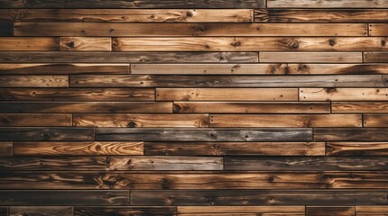 Poster - Seamless wooden wall texture showcasing rich brown tones and natural grain patterns for versatile background applications.