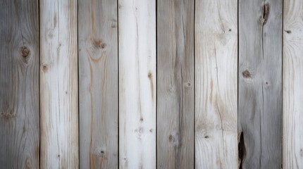 Poster - Bleached white and grey wood texture background with natural light showcasing weathered planks for rustic design and decor use.