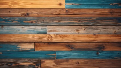 Poster - Multicolored wooden panel texture for creative backgrounds and design projects