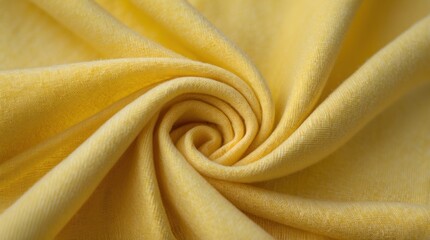 Poster - Soft yellow cotton fabric texture close-up for fashion and textile designs