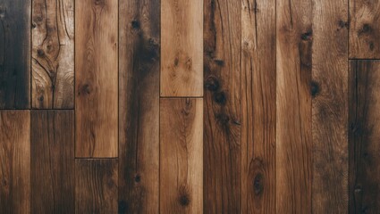 Poster - Elegant wooden floor texture with rich tones and natural grain patterns ideal for backgrounds and design projects with ample copy space.