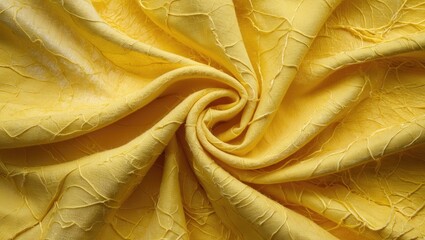 Poster - Vibrant yellow textured fabric background for creative design and artistic projects