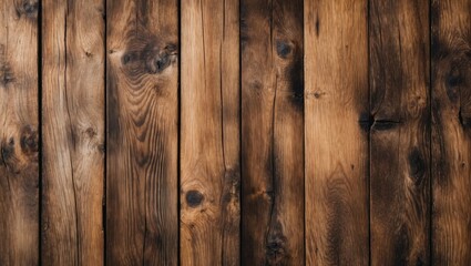Poster - Rustic wooden plank background with rich texture and natural grain patterns ideal for design and decor projects.