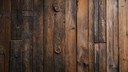 Poster - Textured wooden surface with rich patterns, natural color variation, and ample copy space for design elements or text.