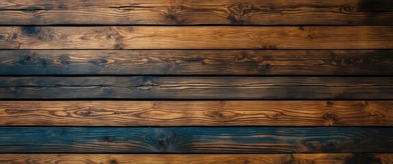 Poster - Rustic wooden tabletop texture with rich grain patterns ideal for backgrounds and design projects featuring natural aesthetics.