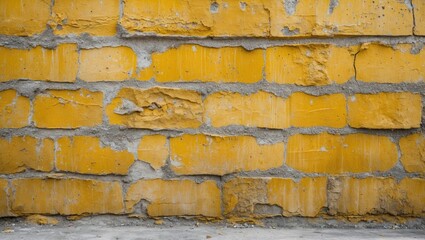Poster - Vintage yellow cement wall texture for construction and design backgrounds