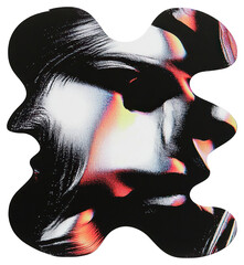 Wall Mural - png shape collage art illustration.
