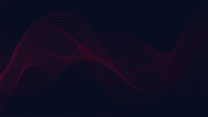 Leinwandbilder - Abstract digital wave of particles and lines. Futuristic Technology wave form design. Glowing energy waves with gradient. Neon Waves Background with energy light lines Flow. Particle technology concep