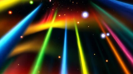Aufkleber - A colorful light show with many different colors. The colors are red, yellow, green, blue, and purple