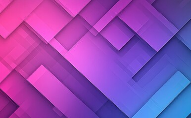 Poster - Abstract geometric design featuring vibrant pink and blue gradients with layered rectangles, creating a modern and stylish background for creative projects