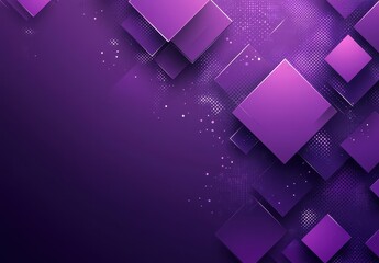 Poster - Abstract geometric shapes in varying sizes and shades of purple on a textured background for creative design projects and digital art applications