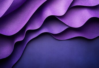 Poster - Abstract Layers of Purple Paper with Smooth Curves Creating a Modern Background Design for Creative Projects and Artistic Applications