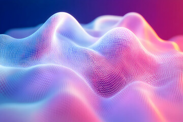 Poster - abstract gradient mesh landscape for technological background uses