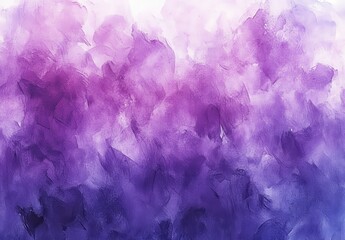 Poster - Abstract watercolor background with vibrant shades of purple blending softly, creating a dreamy and artistic atmosphere for creative projects