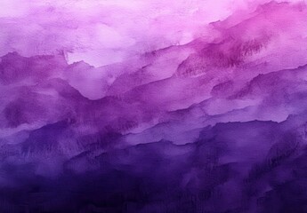 Poster - Abstract watercolor landscape with flowing gradients in shades of purple and pink, ideal for calming design projects and backgrounds