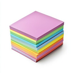 Poster - Colorful sticky notes stacked neatly in a vibrant arrangement for organization and creativity