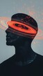 © vadosloginov - Dynamic profile of a man showcasing cosmic elements and swirling rings, illustrating a blend of reality and imagination