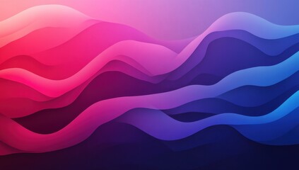 Fototapete - Colorful Abstract Waves Background Design in Vibrant Shades of Pink, Blue, and Purple for Creative Projects and Graphic Design Needs
