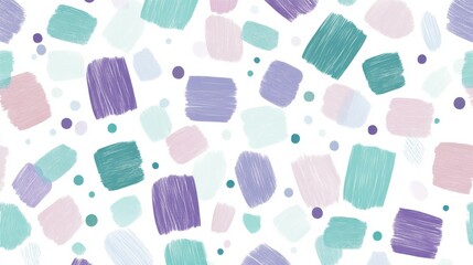 Fototapete - Minimalist dotted pencil strokes design in soft pastel colors on a light background creates a playful and modern aesthetic